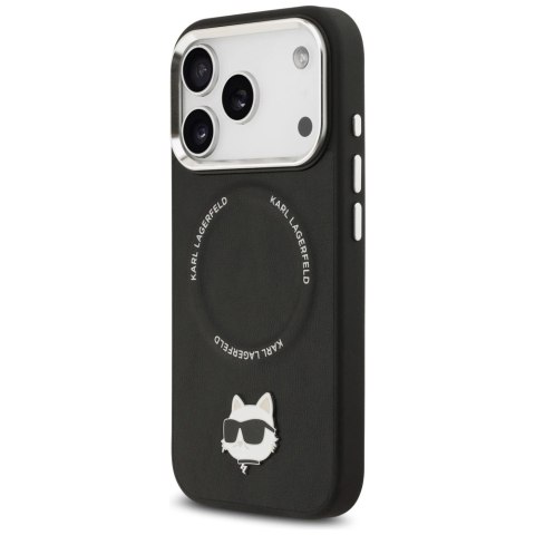 Etui Karl Lagerfeld Choupette Pin MagSafe do iPhone 17 Pro - czarne