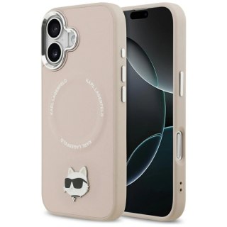 Etui Karl Lagerfeld Choupette Pin MagSafe do iPhone 17 - różowe