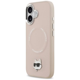 Etui Karl Lagerfeld Choupette Pin MagSafe do iPhone 17 - różowe