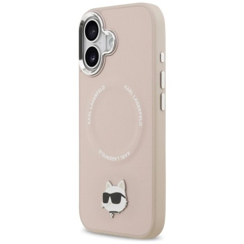 Etui Karl Lagerfeld Choupette Pin MagSafe do iPhone 17 - różowe
