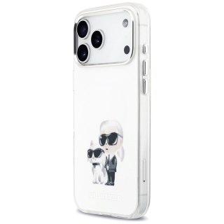 Etui Karl Lagerfeld IML Aquarelle Karl & Choupette & Logo MagSafe do iPhone 17 Pro Max - białe