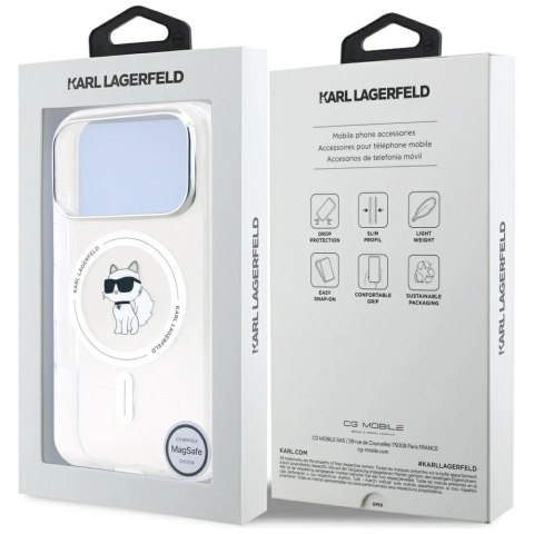 Etui Karl Lagerfeld IML Choupette MagSafe do iPhone 17 Pro Max - przezroczyste
