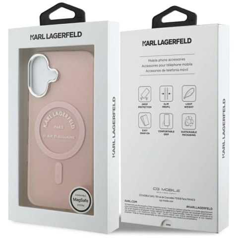 Etui Karl Lagerfeld IML Karl RSG Logo MagSafe do iPhone 17 - różowe