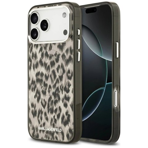 Etui Karl Lagerfeld IML Leopard Pattern MagSafe do iPhone 17 Pro Max - brązowe