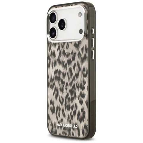 Etui Karl Lagerfeld IML Leopard Pattern MagSafe do iPhone 17 Pro Max - brązowe