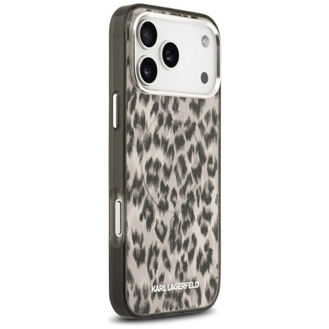 Etui Karl Lagerfeld IML Leopard Pattern MagSafe do iPhone 17 Pro Max - brązowe