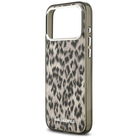 Etui Karl Lagerfeld IML Leopard Pattern MagSafe do iPhone 17 Pro Max - brązowe