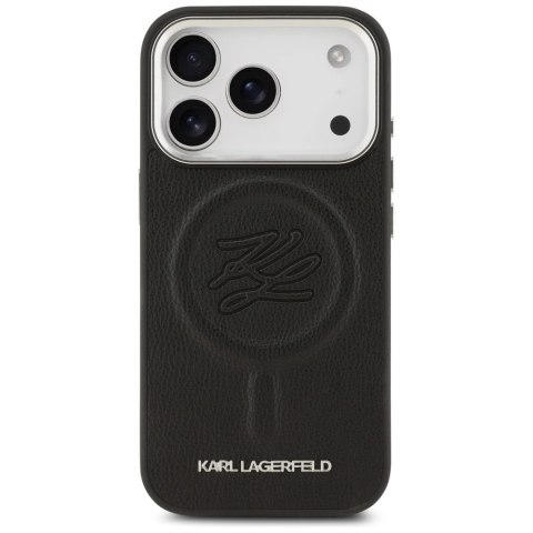 Etui Karl Lagerfeld Initial & Metal Logo MagSafe do iPhone 17 Pro Max - czarne