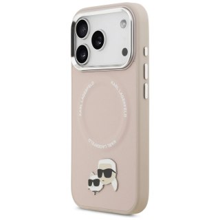 Etui Karl Lagerfeld Karl & Choupette Pins MagSafe do iPhone 17 Pro - różowe