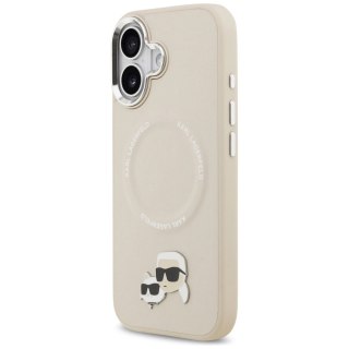 Etui Karl Lagerfeld Karl & Choupette Pins MagSafe do iPhone 17 - beżowe