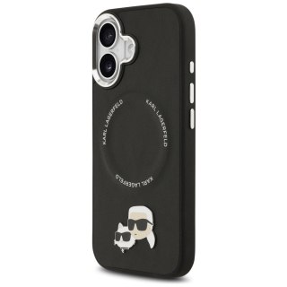 Etui Karl Lagerfeld Karl & Choupette Pins MagSafe do iPhone 17 - czarne
