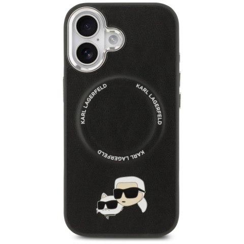 Etui Karl Lagerfeld Karl & Choupette Pins MagSafe do iPhone 17 - czarne