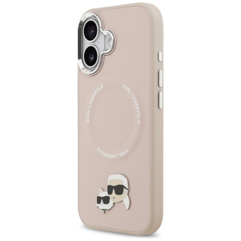 Etui Karl Lagerfeld Karl & Choupette Pins MagSafe do iPhone 17 różowe