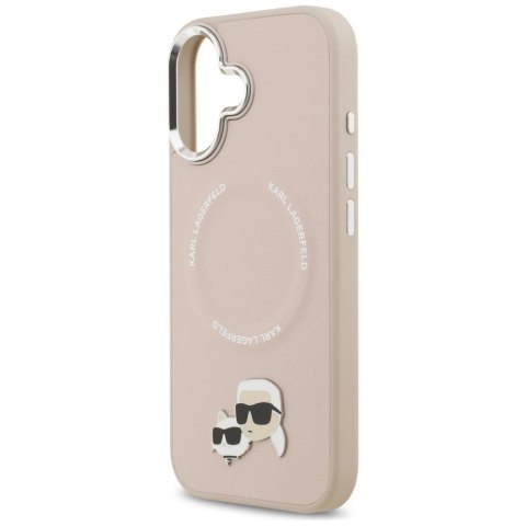Etui Karl Lagerfeld Karl & Choupette Pins MagSafe do iPhone 17 różowe