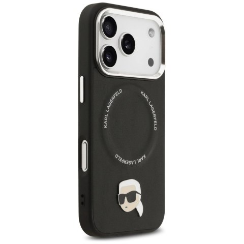Etui Karl Lagerfeld Karl Pin MagSafe do iPhone 17 Pro - czarne