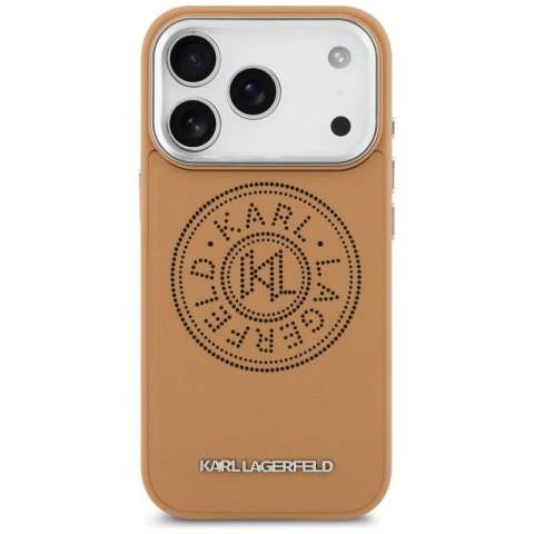 Etui Karl Lagerfeld Point & Metal Logo MagSafe do iPhone 17 Pro Max - brązowe