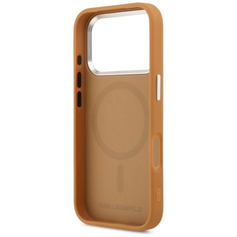Etui Karl Lagerfeld Point & Metal Logo MagSafe do iPhone 17 Pro Max - brązowe