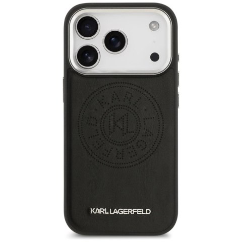 Etui Karl Lagerfeld Point & Metal Logo MagSafe do iPhone 17 Pro Max - czarne