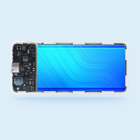 Powerbank Baseus Airpow 20W 10000mAh z kablem Baseus Simple Series USB-A - USB-C 30 cm - biały