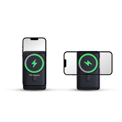 Powerbank Baseus Magnetic Bracket 10000mAh 20W z MagSafe - ciemnoniebieski + kabel USB-C 60W 0.5m