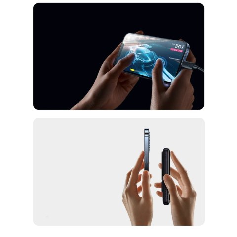 Powerbank Baseus Magnetic Bracket 10000mAh 20W z MagSafe - ciemnoniebieski + kabel USB-C 60W 0.5m