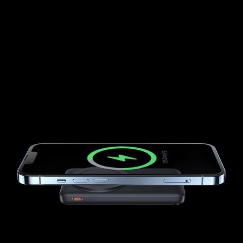 Powerbank Baseus Magnetic Bracket 10000mAh 20W z MagSafe - ciemnoniebieski + kabel USB-C 60W 0.5m