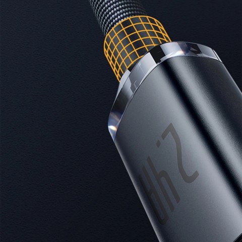 Baseus Crystal Shine Series kabel przewód USB do szybkiego ładowania i transferu danych USB Typ A - Lightning 2,4A 2m czarny (CA