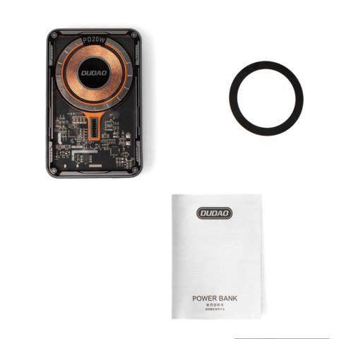 Dudao TGK1 powerbank z ładowarką bezprzewodową MagSafe 20W 10000mAh czarny (TGK1-czarny)