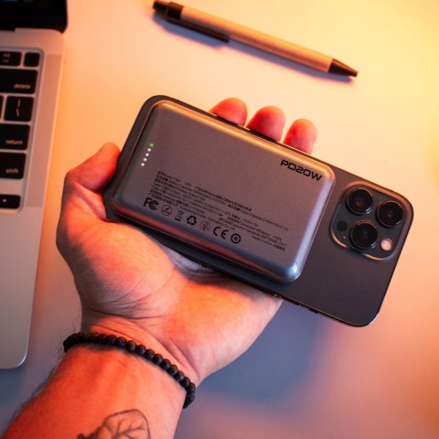 Dudao TGK1 powerbank z ładowarką bezprzewodową MagSafe 20W 10000mAh czarny (TGK1-czarny)