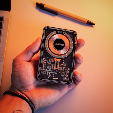 Dudao TGK1 powerbank z ładowarką bezprzewodową MagSafe 20W 10000mAh czarny (TGK1-czarny)