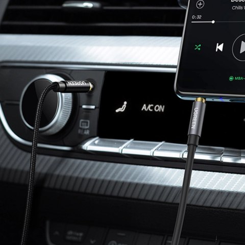 Kabel Ugreen AV118 10595 mini jack 3,5 mm (męski) / mini jack 3,5 mm (żeński) 3m - srebrny