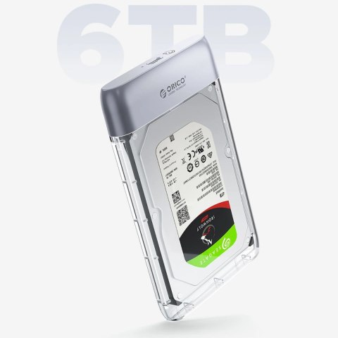Kieszeń dyskowa Orico TX25C3 2,5" HDD/SSD USB-C 5Gb/s - przezroczysta