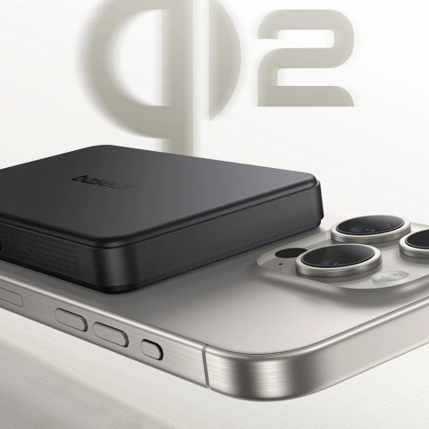 Powerbank Baseus Airpow II 10000mAh Qi2 z MagSafe 22,5W z kablem Baseus Simple Series USB-C - USB-C 20V/3A (30cm) - czarny
