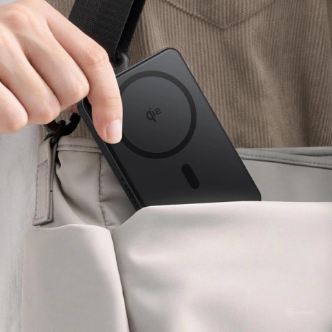 Powerbank Baseus Airpow II 10000mAh Qi2 z MagSafe 22,5W z kablem Baseus Simple Series USB-C - USB-C 20V/3A (30cm) - czarny