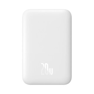 Powerbank Baseus Magnetic Mini Air PPCXM06A 6000mAh 20W z kablem Simple Series USB-C - biały