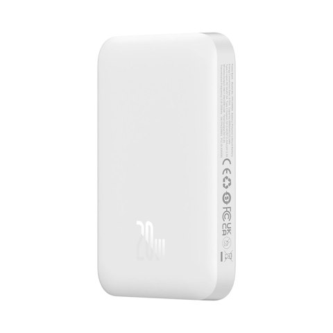 Powerbank Baseus Magnetic Mini Air PPCXM06A 6000mAh 20W z kablem Simple Series USB-C - biały
