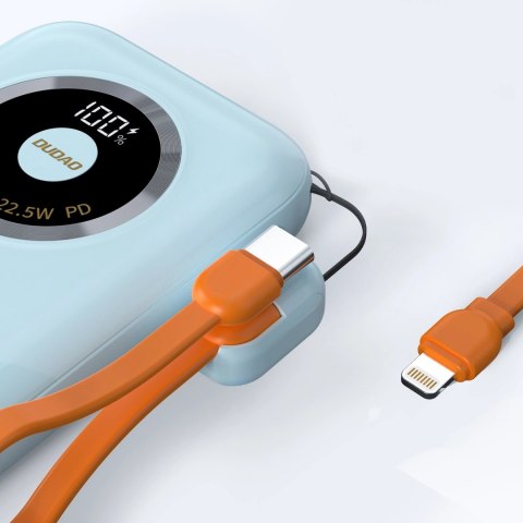 Powerbank Dudao K21 Mini 10000mAh 22.5W USB-A / USB-C - niebieski
