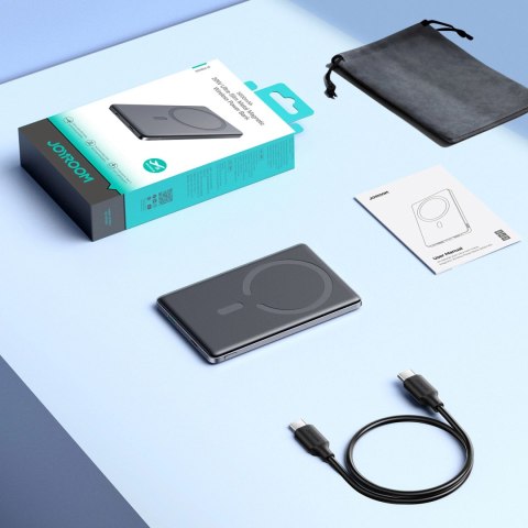 Powerbank Joyroom JR-PBM08 5000mAh 20W ultracienki z ładowaniem indukcyjnym - szary