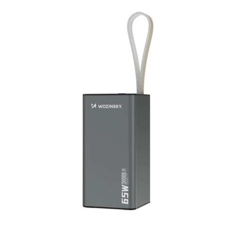 Powerbank Wozinsky K65+ 65W 30000mAh 2x USB-C, 1x USB-A 65W - szary