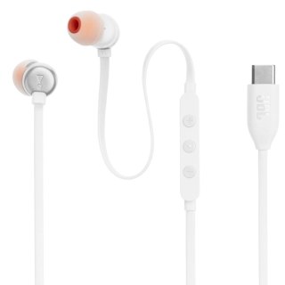 Słuchawki JBL Tune 310C dokanałowe przewodowe USB-C - białe