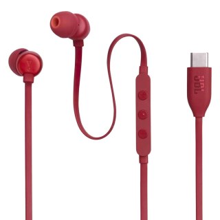 Słuchawki JBL Tune 310C dokanałowe przewodowe USB-C - czerwone