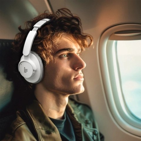 Słuchawki bezprzewodowe Tronsmart SOUNFII Q20S Hybrid ANC z aktywną redukcją hałasu - białe