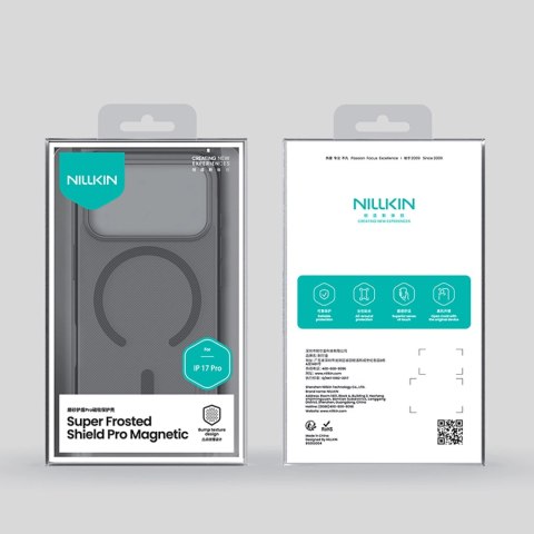 Super Frosted Shield Pro Magnetic Case IP17 Pro Transparent black