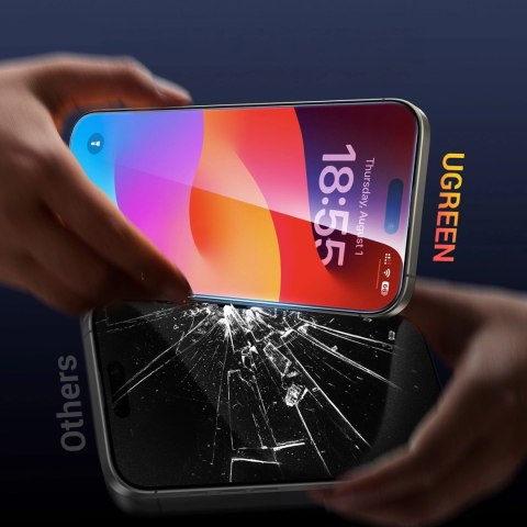 Szkło hartowane Ugreen SP630 z ramką montażową na iPhone 16 Pro Max (2 szt.)