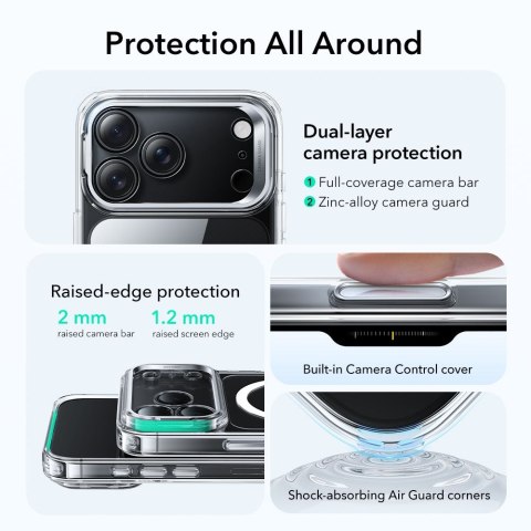 ESR CLASSIC HYBRID KICKSTAND MAGSAFE IPHONE 17 PRO MAX CLEAR