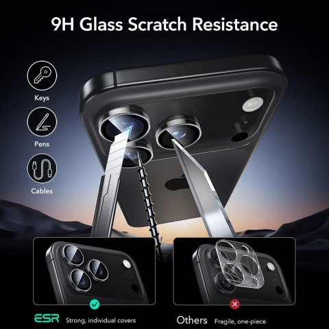 OSŁONA NA APARAT ESR ARMORITE CAMERA PROTECTOR IPHONE 14 PRO / MAX / 15 PRO / MAX / 16 PRO / MAX / 17 PRO / MAX CLEAR