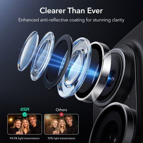 OSŁONA NA APARAT ESR ARMORITE CAMERA PROTECTOR IPHONE 16 / 16 PLUS / 17 CLEAR