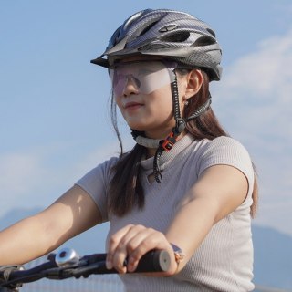 Okulary rowerowe Rockbros polaryzacyjne z ochroną UV i wkładką korekcyjną - fioletowe