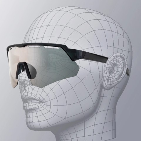 Okulary rowerowe Rockbros polaryzacyjne z ochroną UV i wkładką korekcyjną - szare