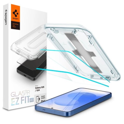 Szkło hartowane Spigen Glas.tR EZ Fit na Samsung Galaxy S24 / S25 - 2 szt.